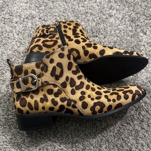 Steven By Steve Madden Animal Print Ankle Boots